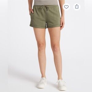 Threads 4 Thought Green Shorts with Elastic Waistband